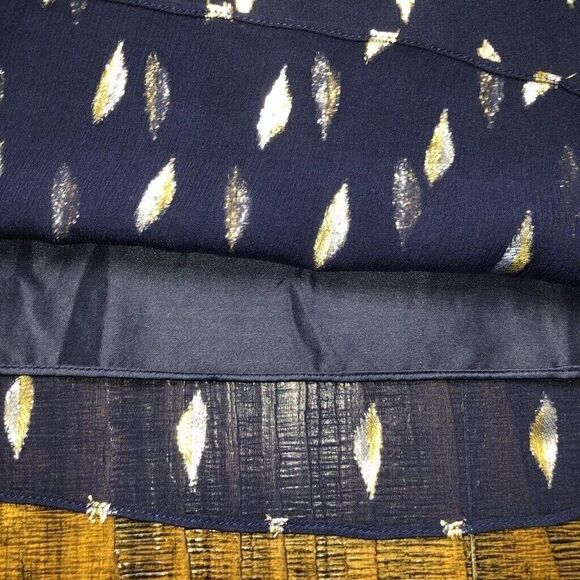 Lilly Pulitzer Women’s Size 0 Amory Navy Beaded Metallic Silk Cocktail Dress - Picture 8 of 14